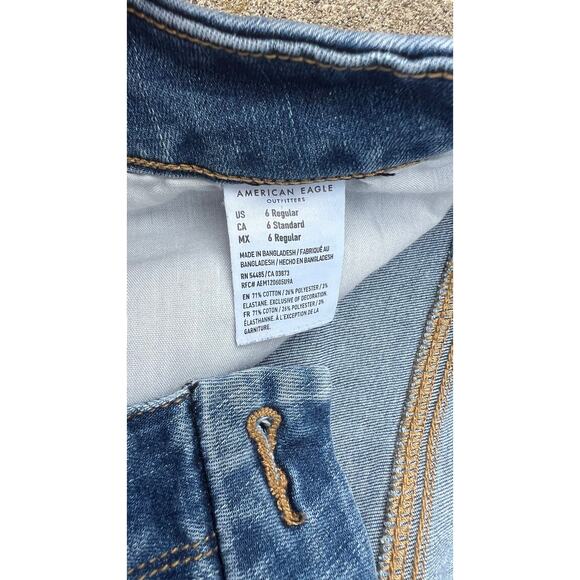 American Eagle Pants Women Sz 6 Regular Next Level Stretch Curvy Hi-Rise Jegging - Picture 5 of 8